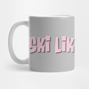 Ski like a girl (pink) Mug